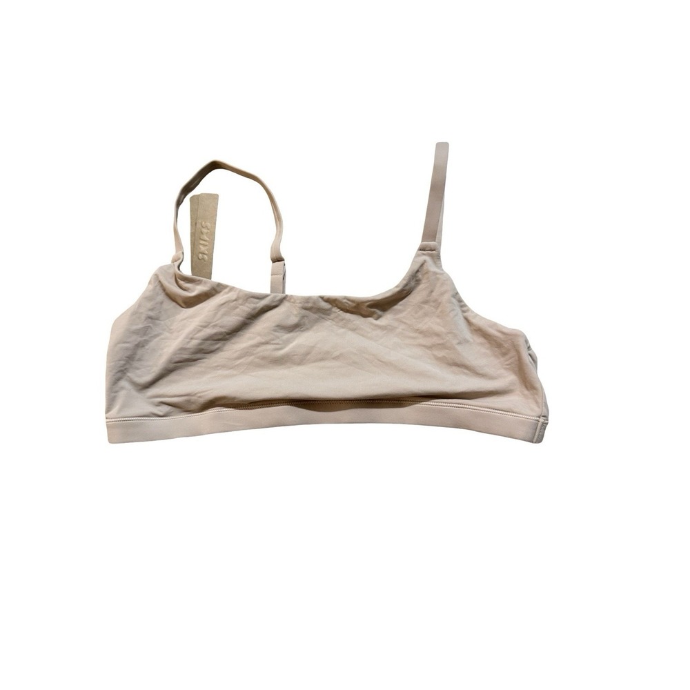 Skims Fits Everybody Scoop Bralette Clay Beige BR-SCP-9182 Size S NWT - Picture 3 of 5